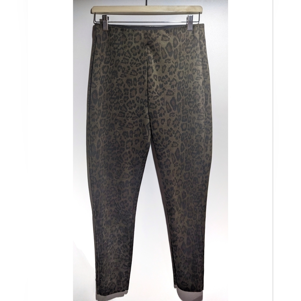 Zara | Faux Suede Leopard Hi-Rise Leggings - Picture 3 of 8